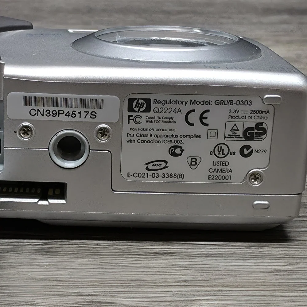 HP Digital Camera Photosmart 635 2.1MP Silver Tested